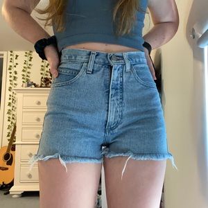 high waisted guess shorts